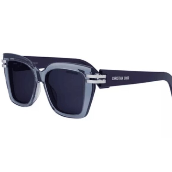 Iconic Dior Eyewear C Dior S1I Square Frame Sunglasses/ Blue/ New /Authentic - Picture 1 of 12